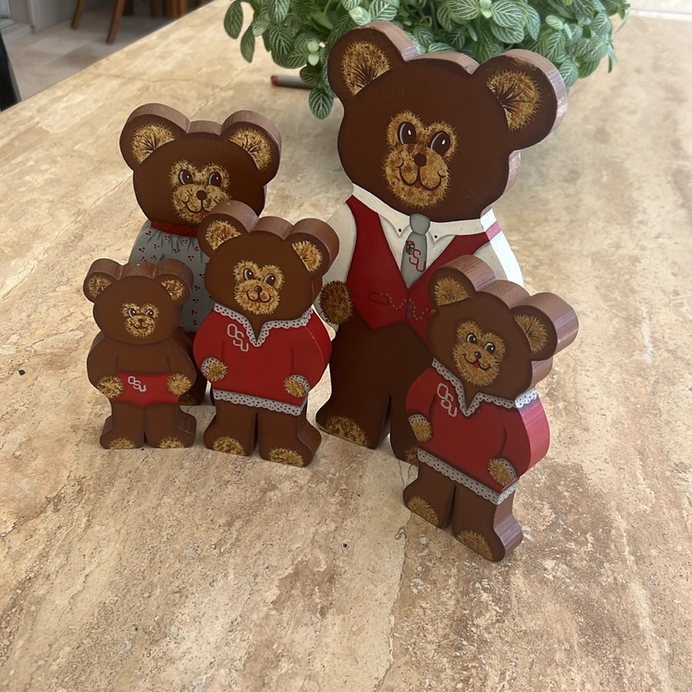 Ohio State OSU painted wood beat family